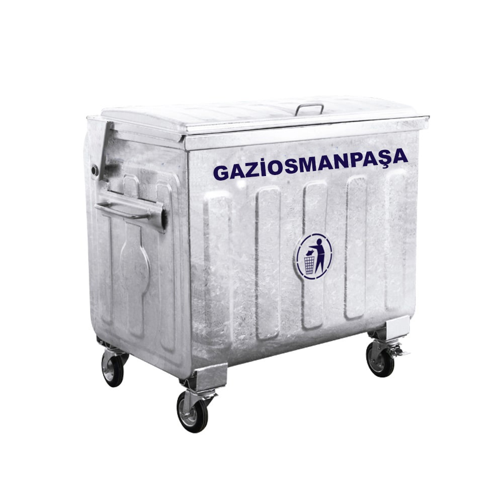 Gaziosmanpaşa Sıcak Daldırma 770 Litre Metal Çöp Konteyneri