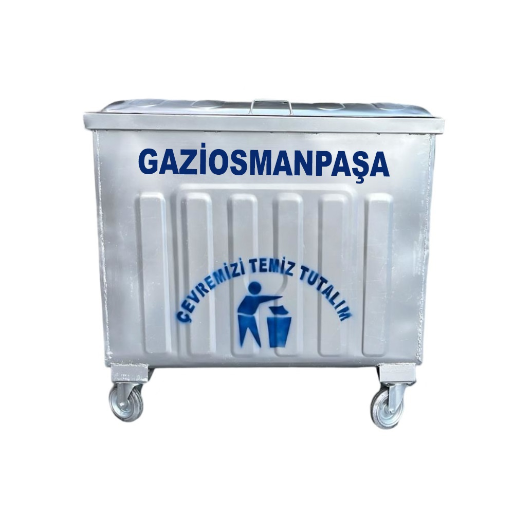 Gaziosmanpaşa 800 Litre Metal Çöp Konteyneri
